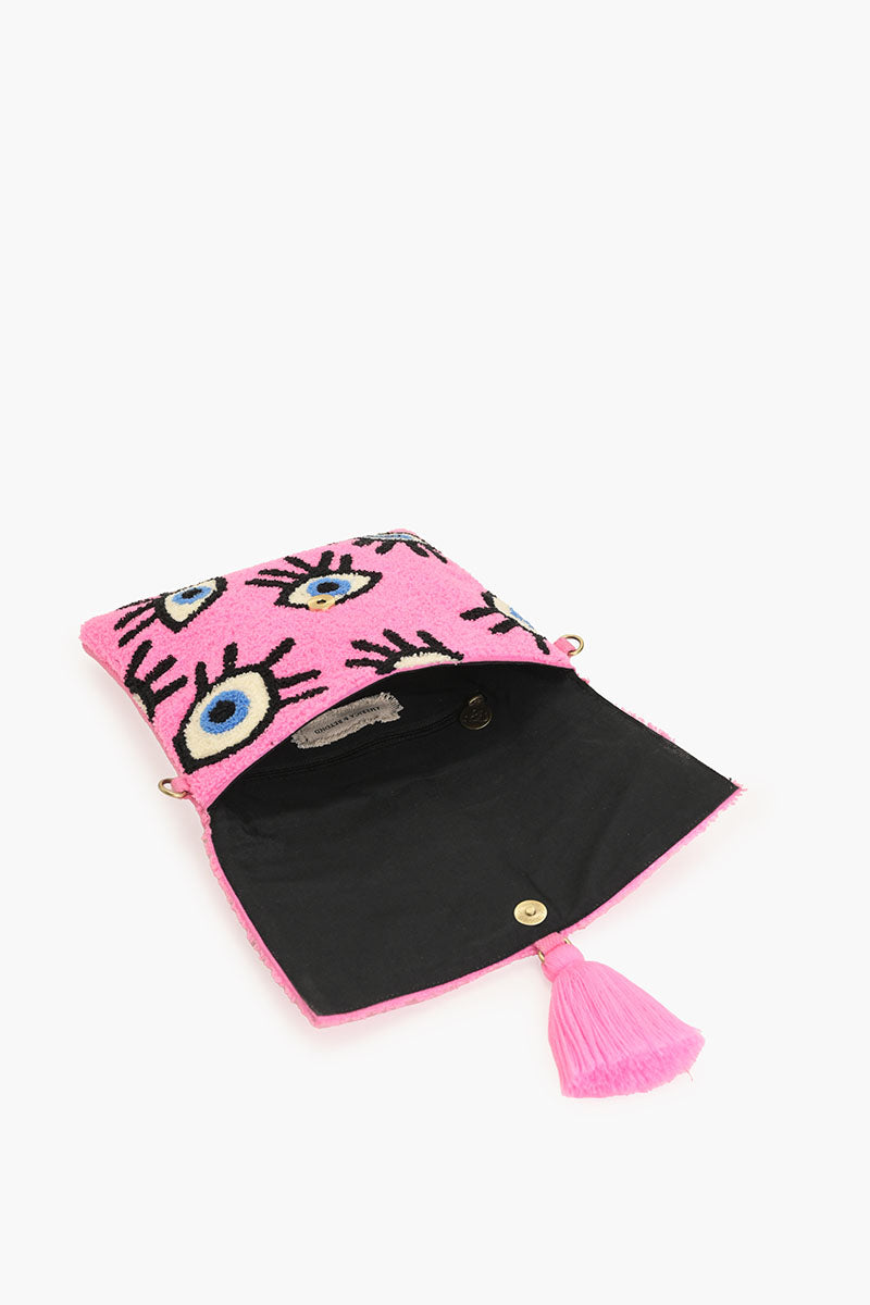 Whimsical Wonder Eye Pink Clutch