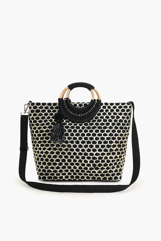 Honeycomb Midnight Lurex Tote