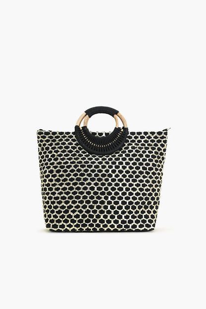 Honeycomb Midnight Lurex Tote