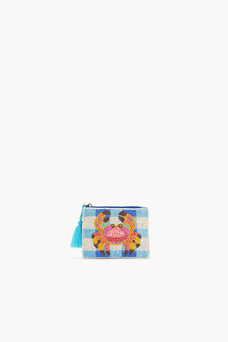 Set Of 6 Coastal Elegance  Beaded Coin Pouch