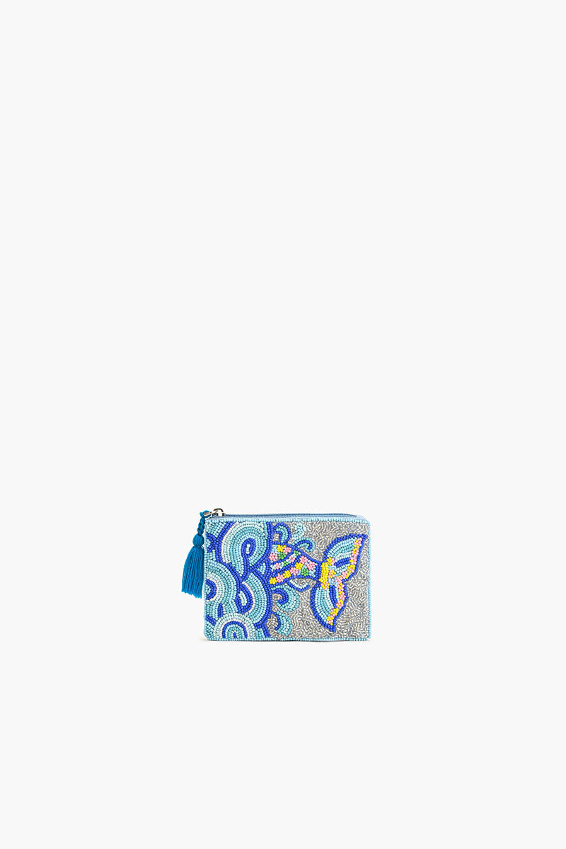 Set Of 6 Coastal Elegance  Beaded Coin Pouch