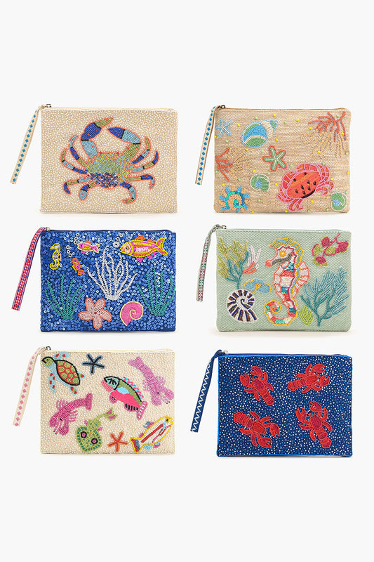 Set Of 6 Coastal Elegance Beaded Wristlet