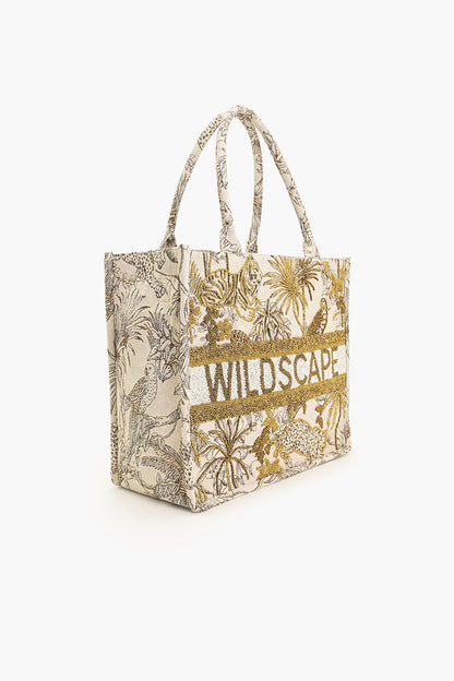 Wildscape Emnbelished Tote