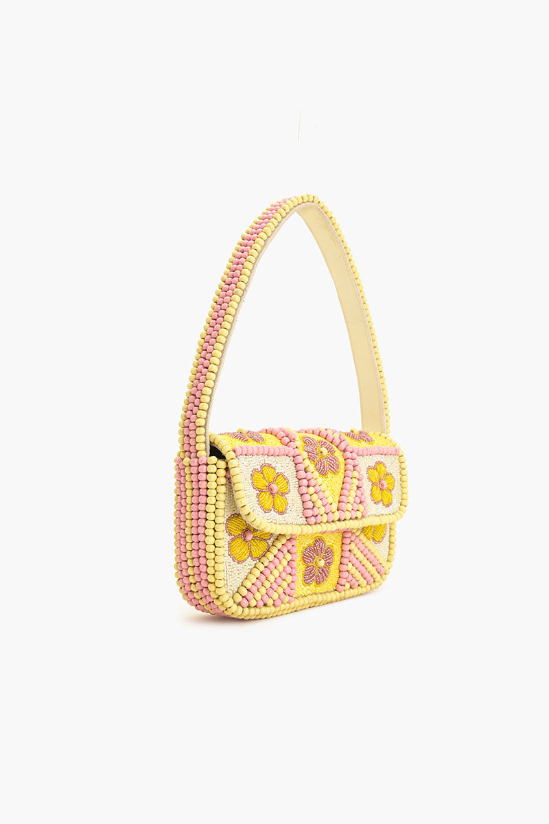 Butter Blossom Beaded Bag