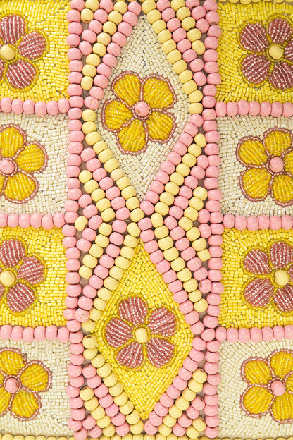 Butter Blossom Beaded Bag