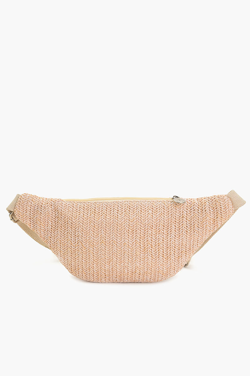 Sunshine Raffia Embellished Fanny Sling Bag