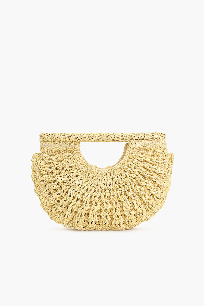 Sunrise Weave Straw Clutch