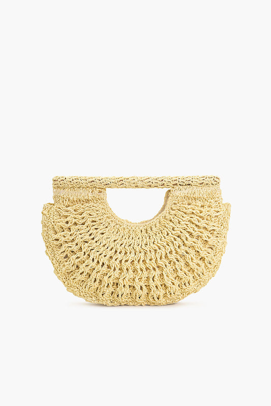 Sunrise Weave Straw Clutch