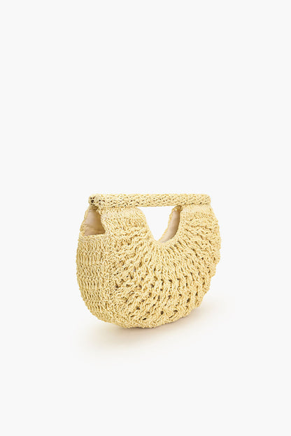 Sunrise Weave Straw Clutch