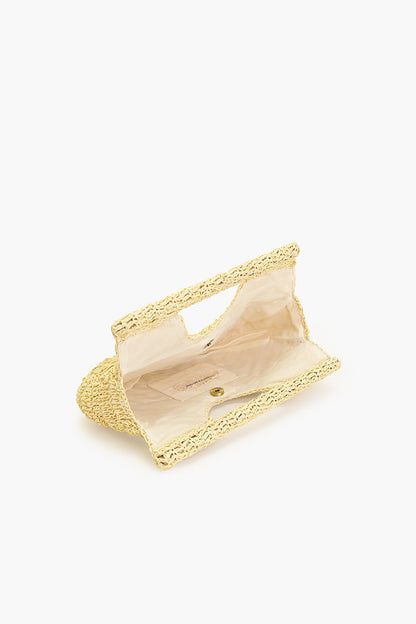 Sunrise Weave Straw Clutch