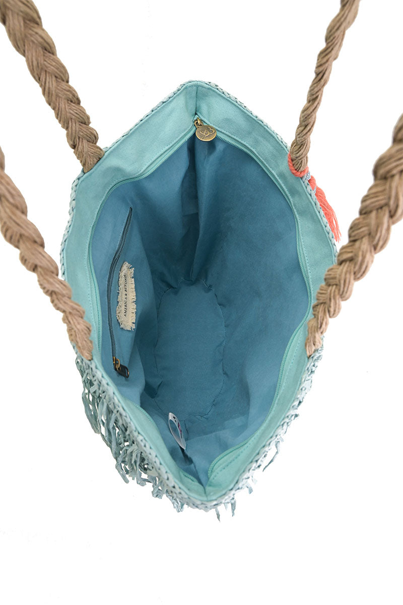 Tide & Tassel Straw Tote