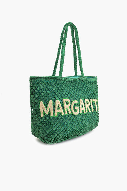 Margarita Beaded Macrame Jute Tote