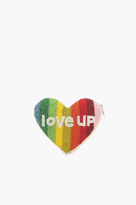 Love Up Rainbow Heart Pouch