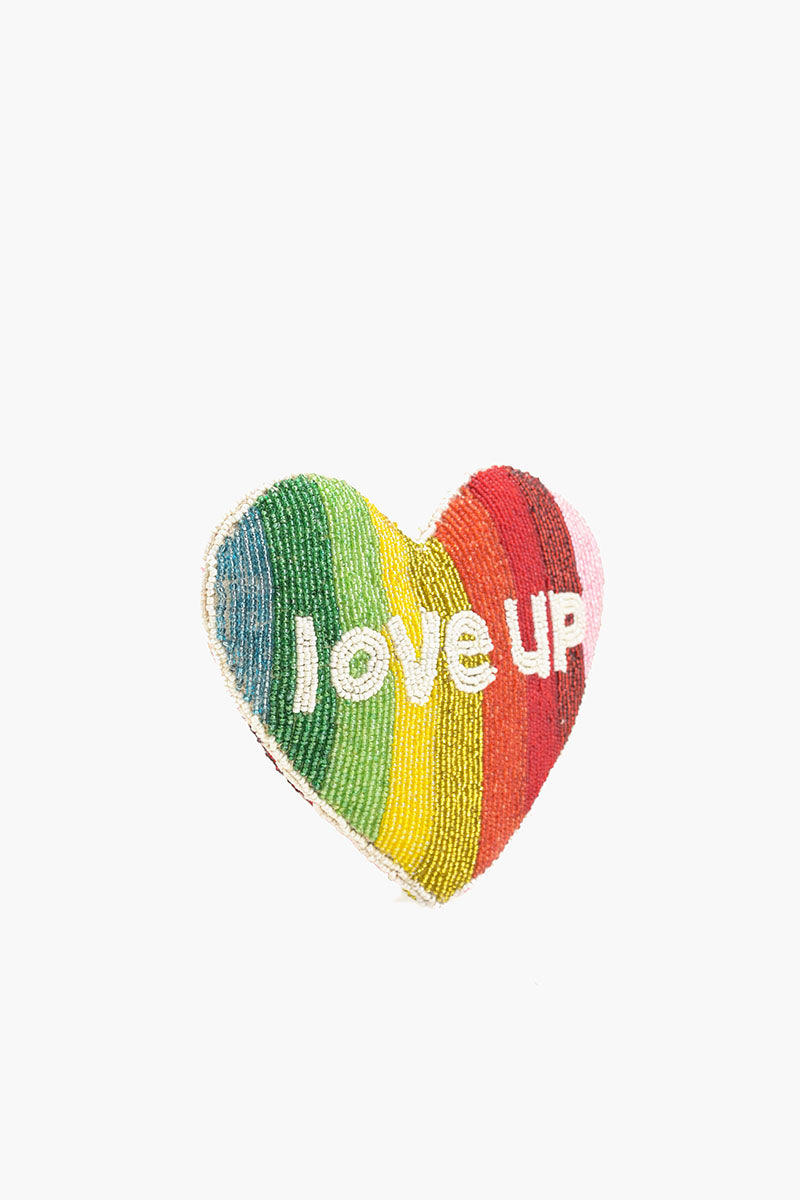 Love Up Rainbow Heart Pouch