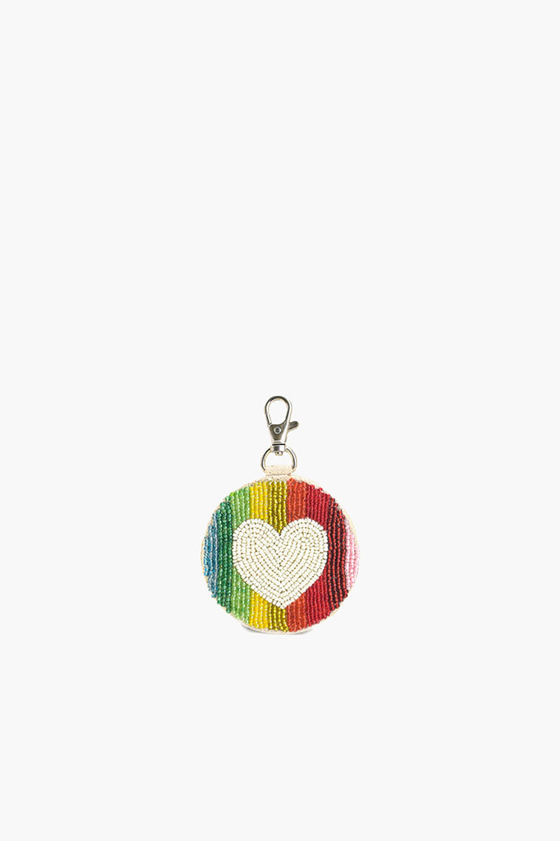 Rainbow Heart Keyring