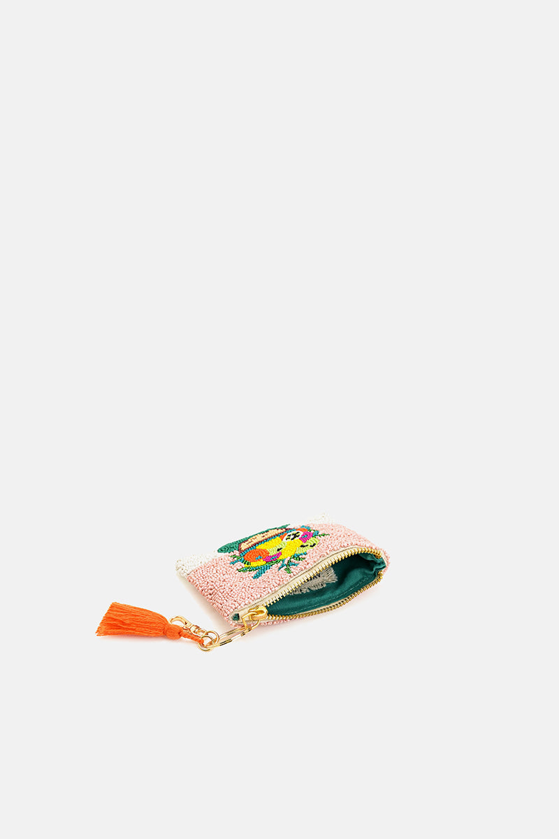 Fruit Fiesta Beaded Coin Pouch