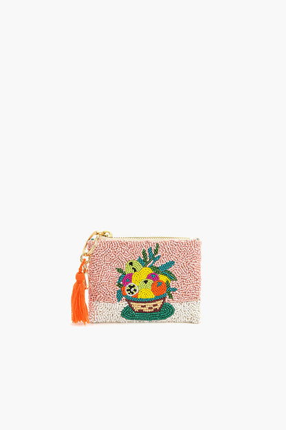 Fruit Fiesta Beaded Coin Pouch