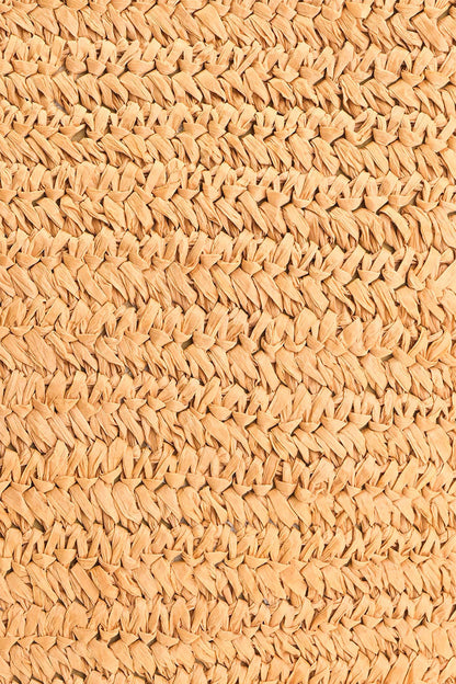 Raffia Weave Contrast Tote