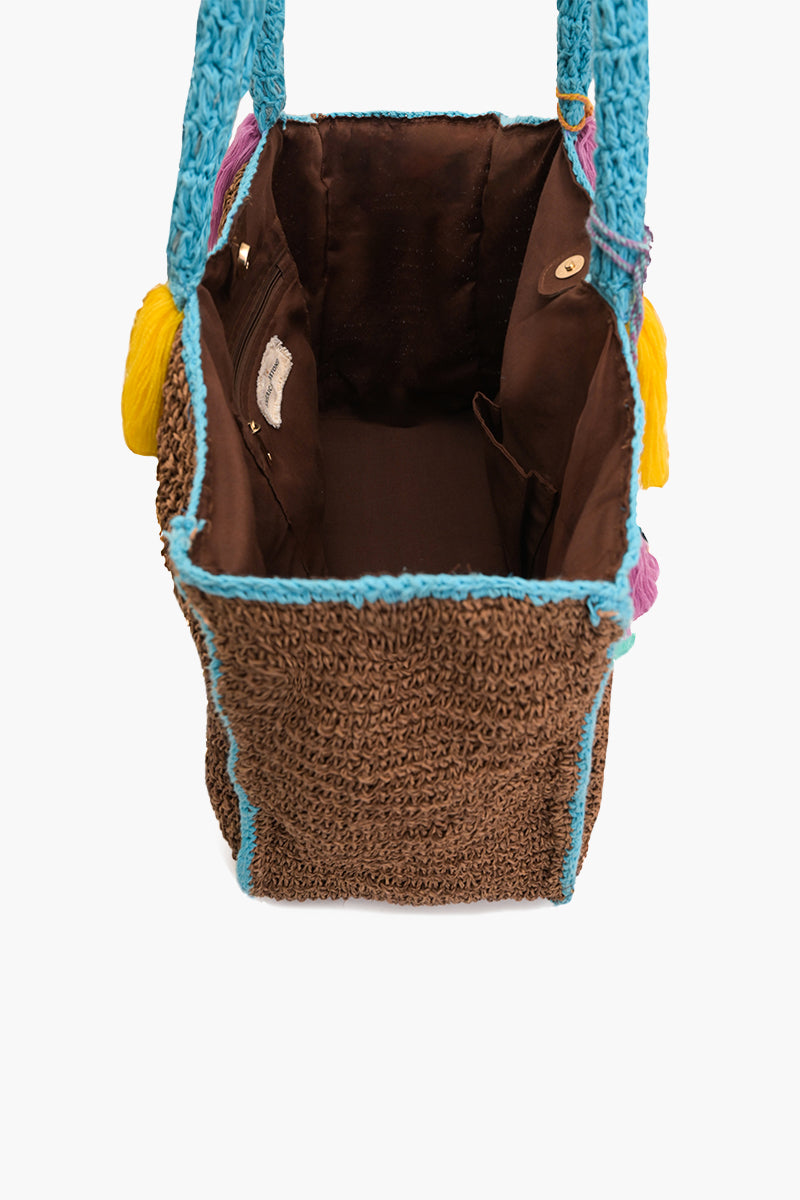 Tropic Toucans Raffia Tote