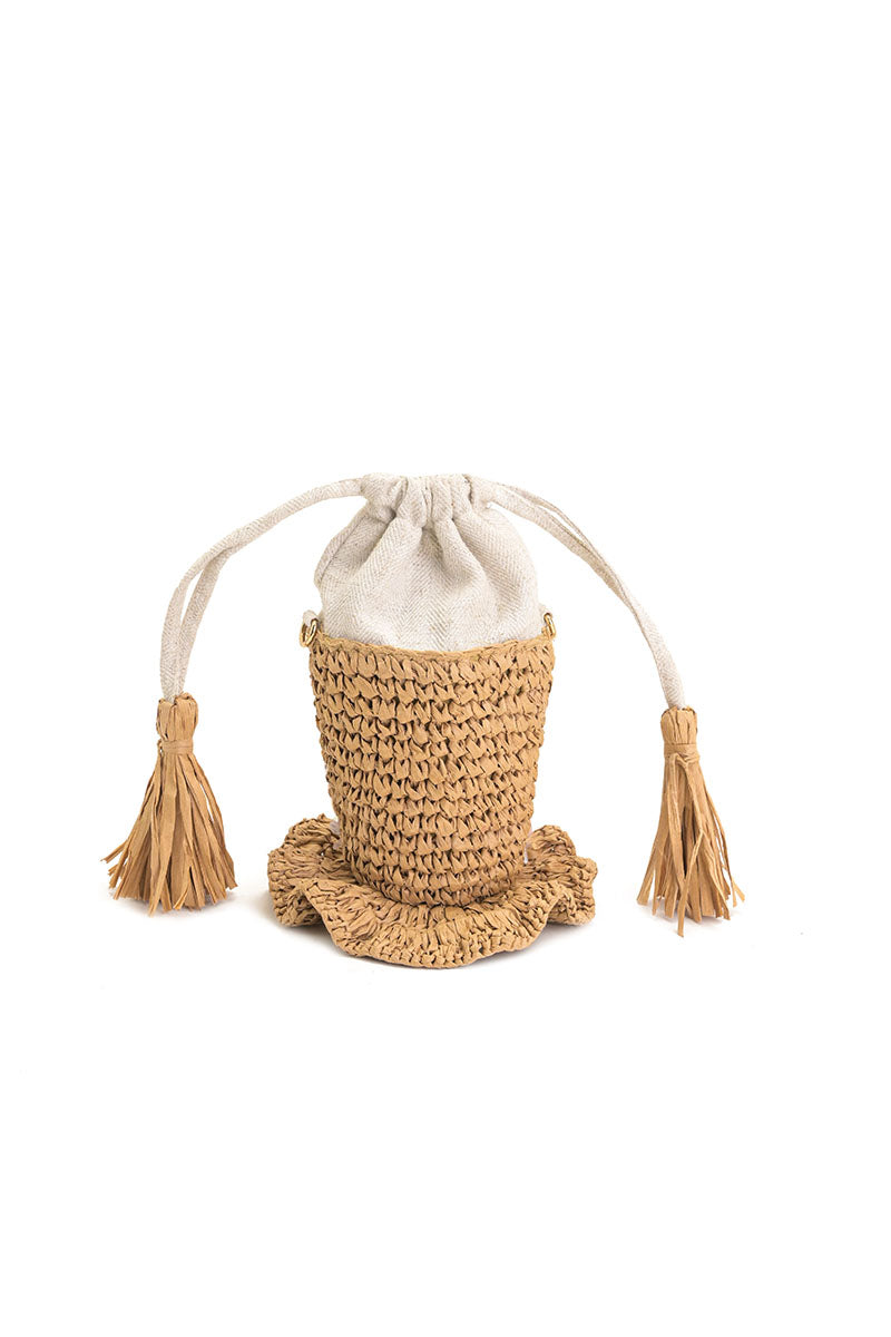 Ocean Whimsy Raffia Fish Bag
