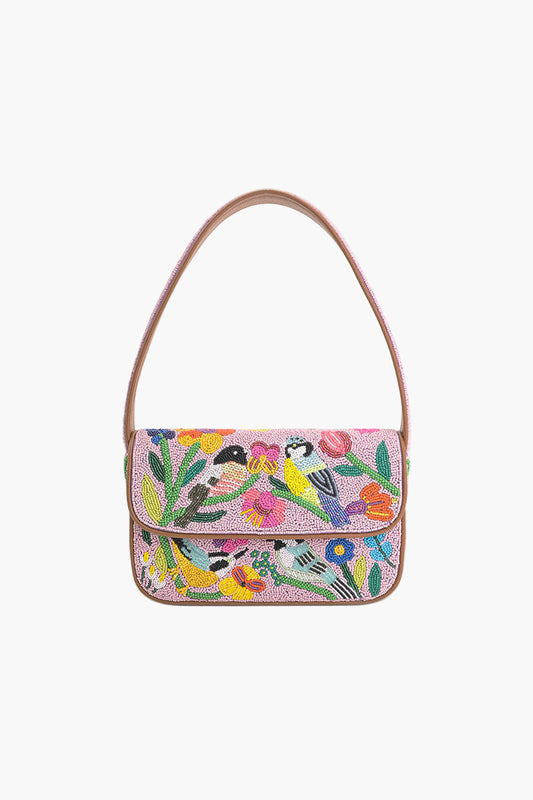 Floral Melody Embellished Shoulder Bag