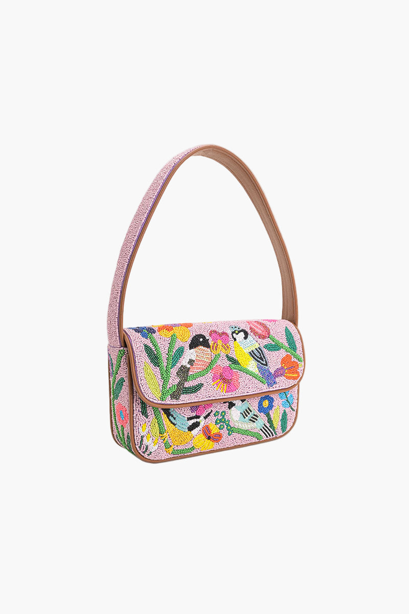 Floral Melody Embellished Shoulder Bag