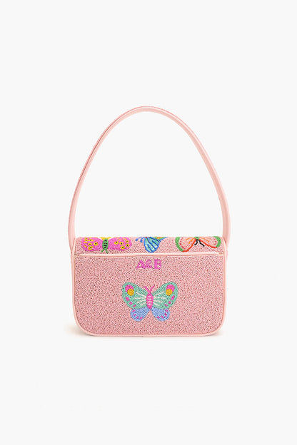 Butterfly Garden Beaded Shoulder Bag