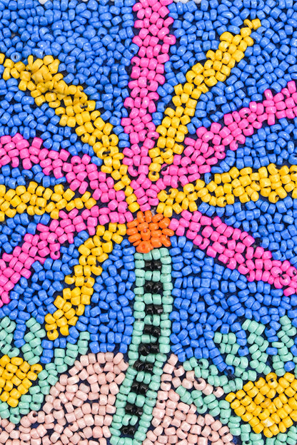 Tropical Sunset Beaded Shoulder Bag