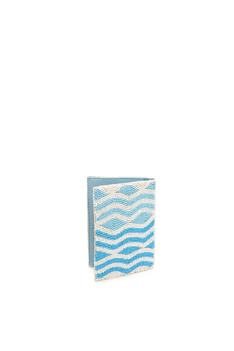 Crabby Waves Beaded Passport Cover