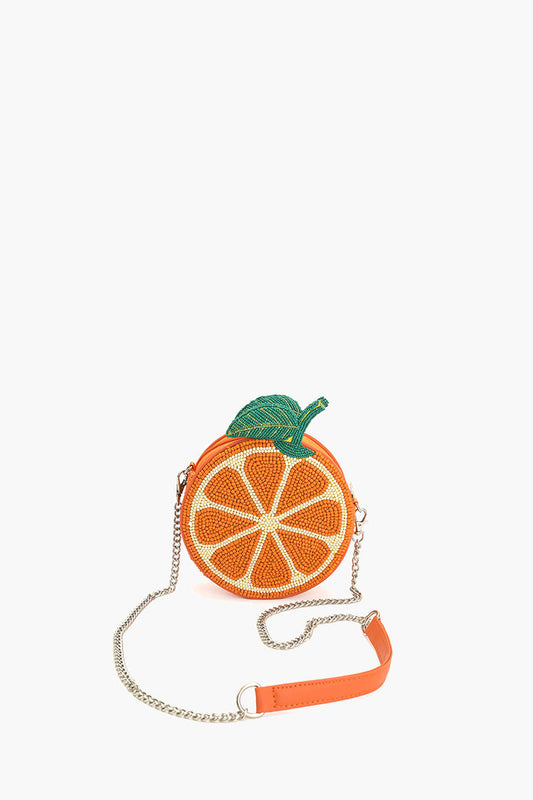 Citrus Zest Beaded Sling Bag