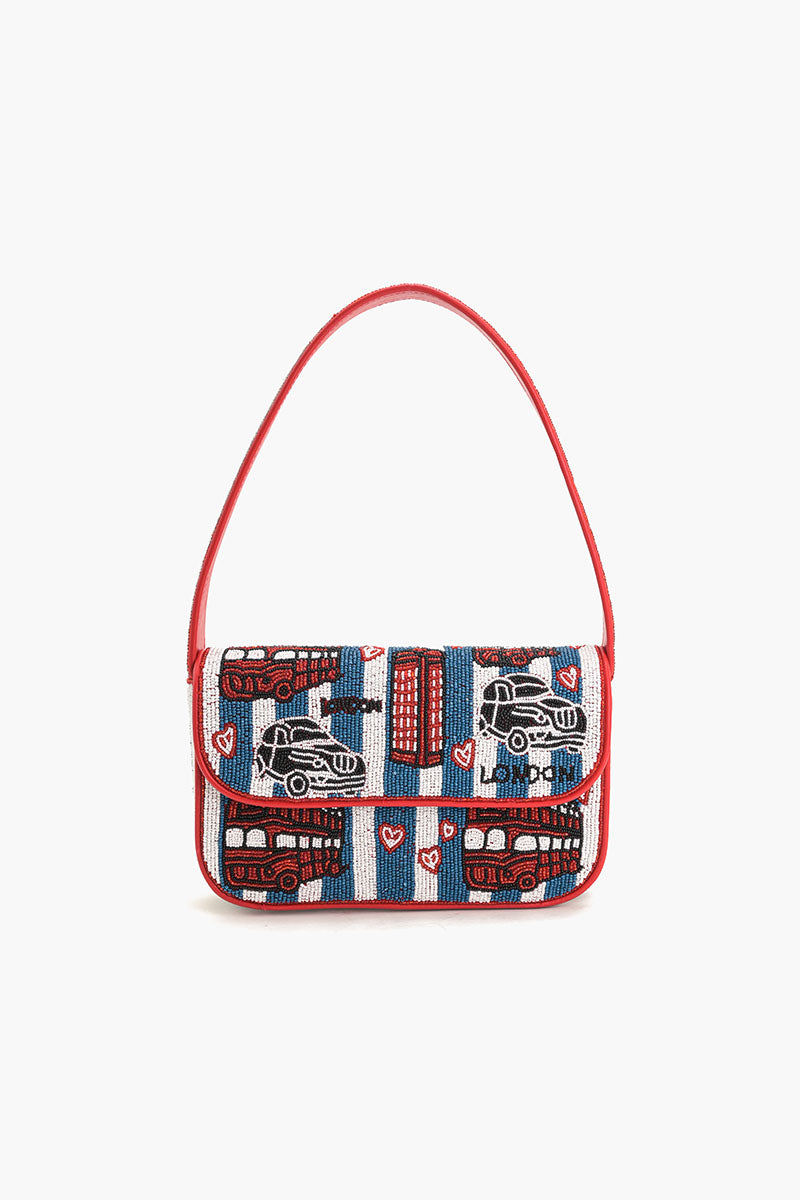 London Calling Beaded Shoulder Bag