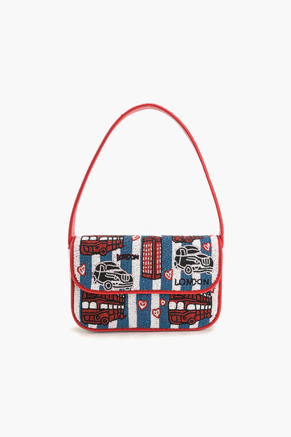 London Calling Beaded Shoulder Bag