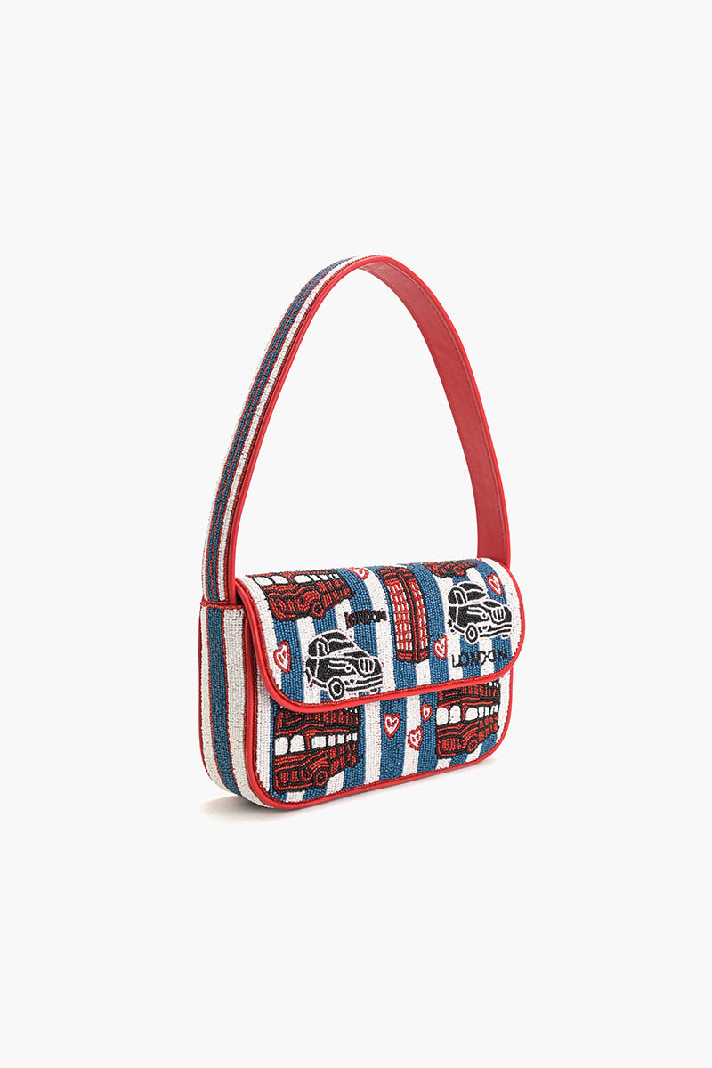 London Calling Beaded Shoulder Bag