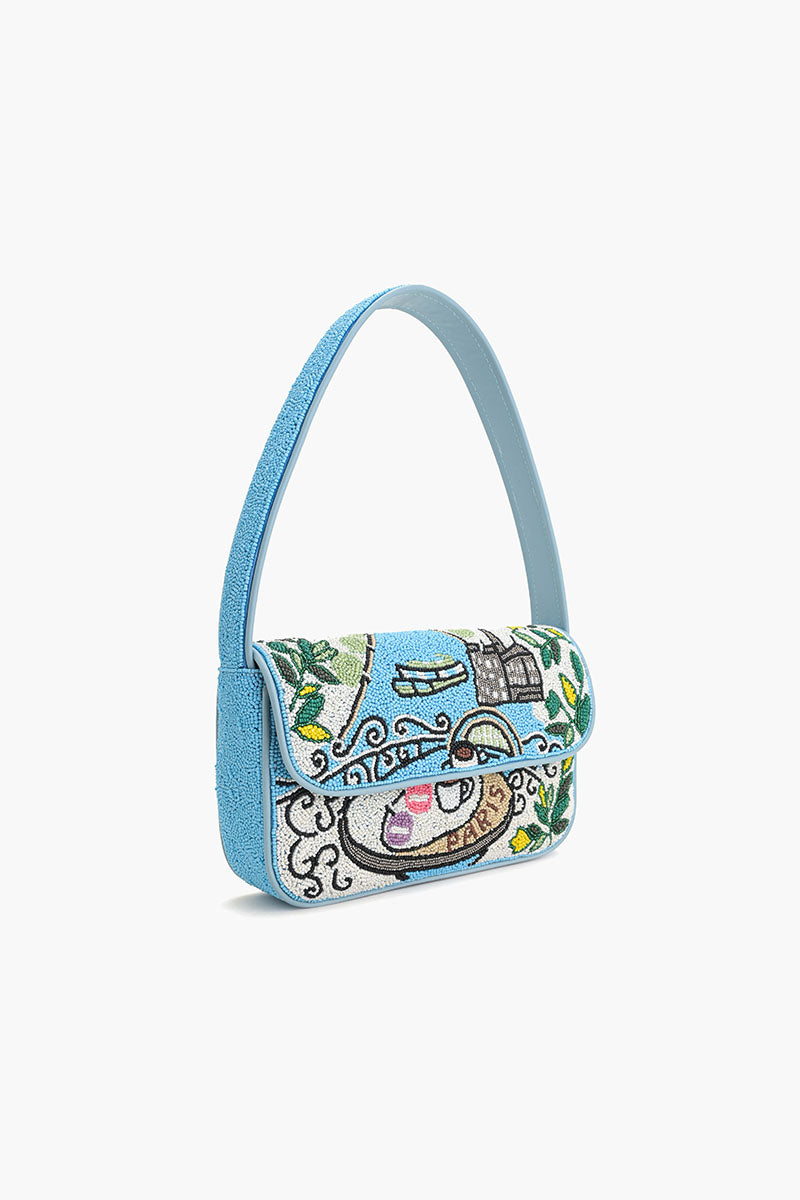 Santorini Sky  Embellished Shoulder Bag
