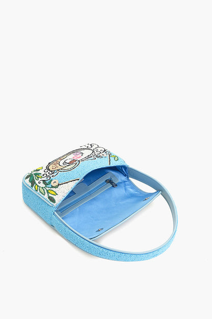 Santorini Sky  Embellished Shoulder Bag