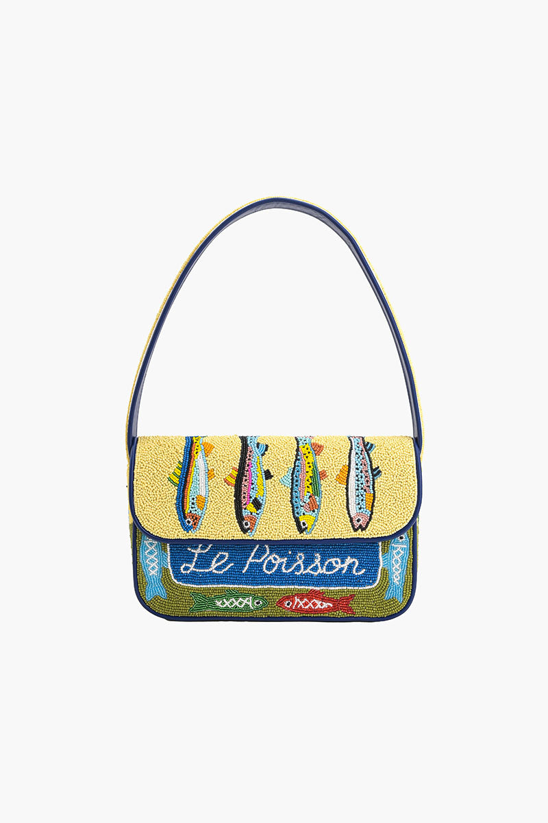 Fish Tales Beaded Shoulder Bag