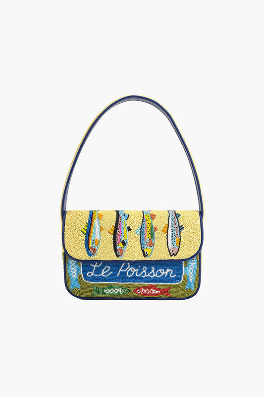 Fish Tales Beaded Shoulder Bag