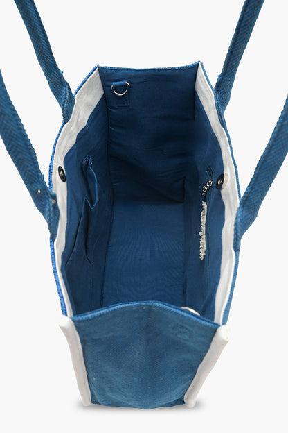 Blue-Nana Beaded Book Tote