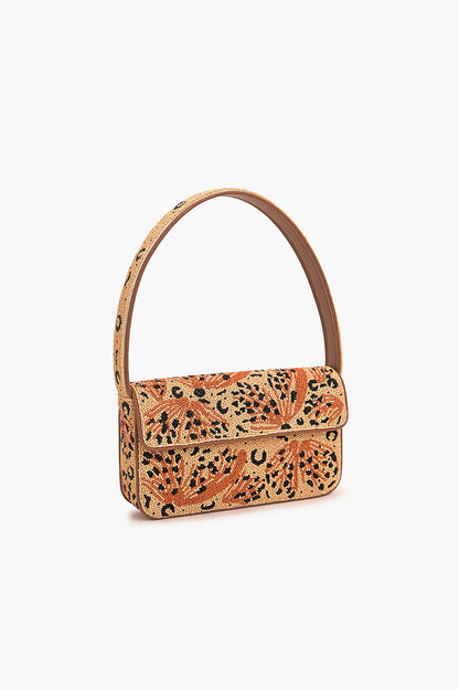 Leopard Lacewing Butterflies Beaded Shoulder Bag