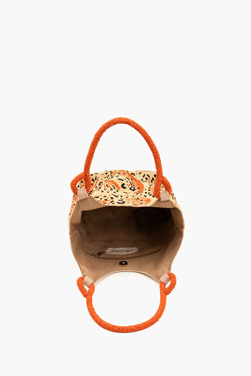 Leopard Lacewing Butterflies Beaded Tote