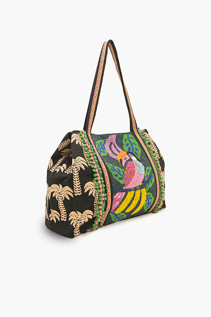 Tropical Toucan Beaded Tote