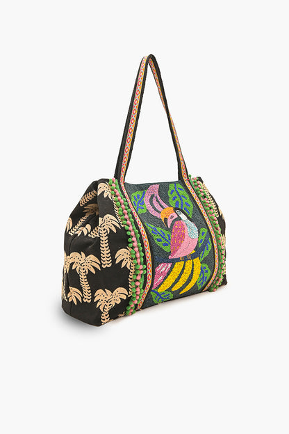 Tropical Toucan Beaded Tote