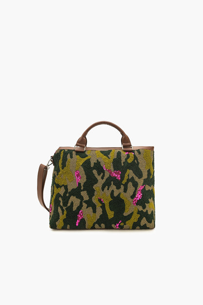 Camo Embellished Weekender Tote