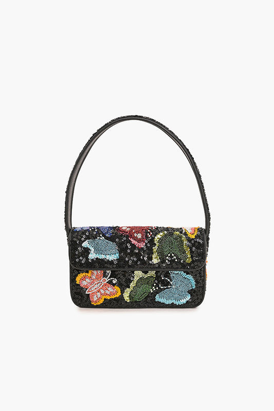 Charming Butterfly Beaded Shoulder Bag