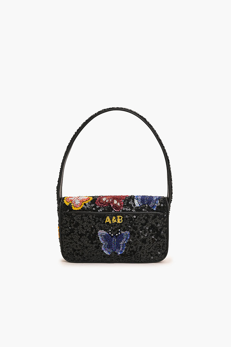 Charming Butterfly Beaded Shoulder Bag