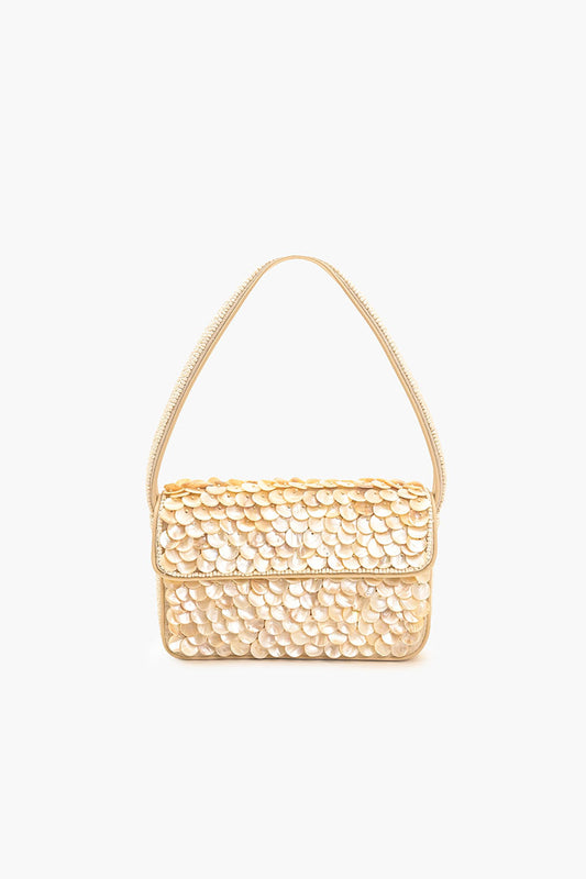 Rainbow Shell Beaded Shoulder Bag