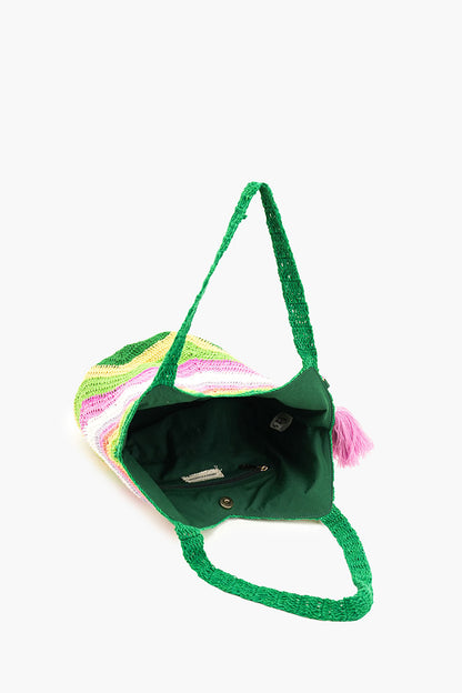 Rainbow Crochet Tote