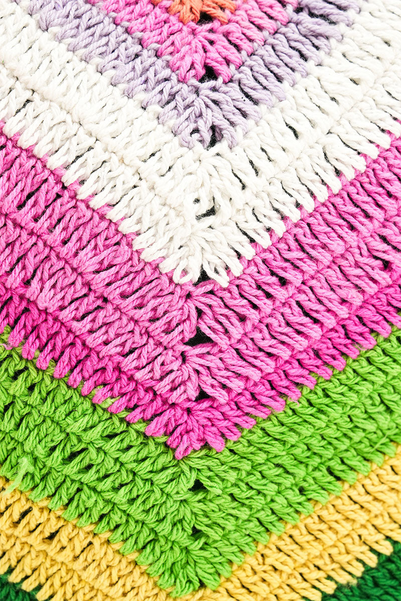 Rainbow Crochet Tote