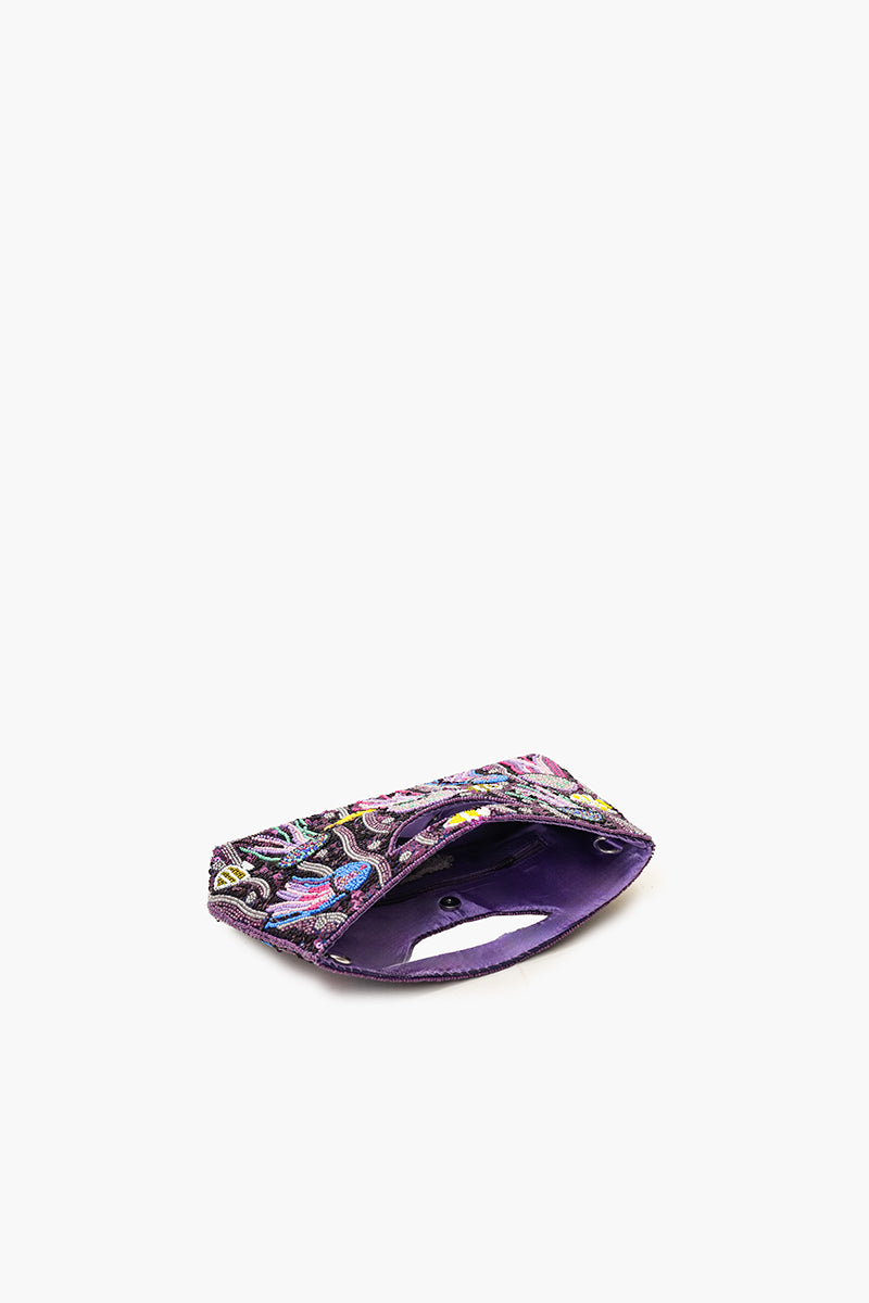 Jelly Fish Beaded Handheld Clutch