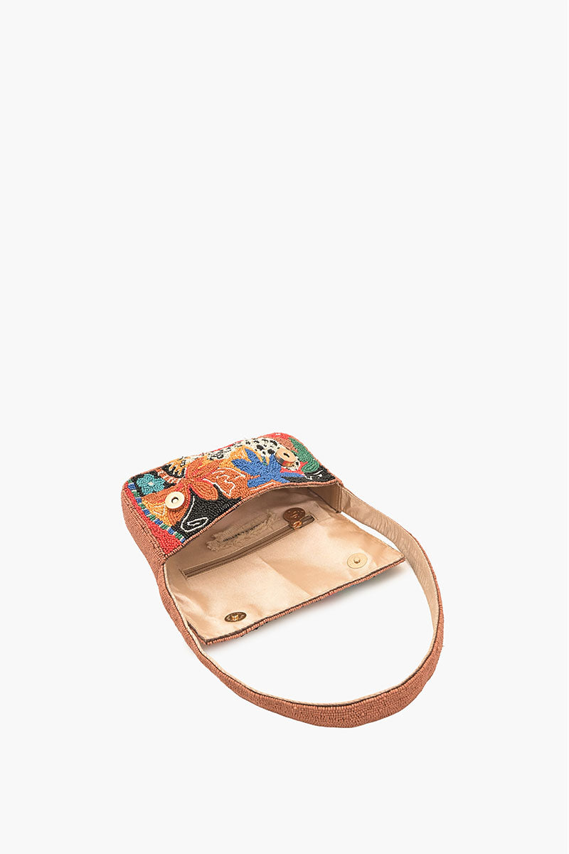 Autumn Forest Beaded Shoulder Bag